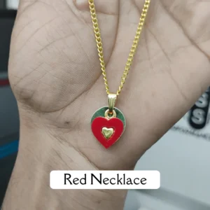 Red Secret Initial Necklace With Custom Letter(A-Z)