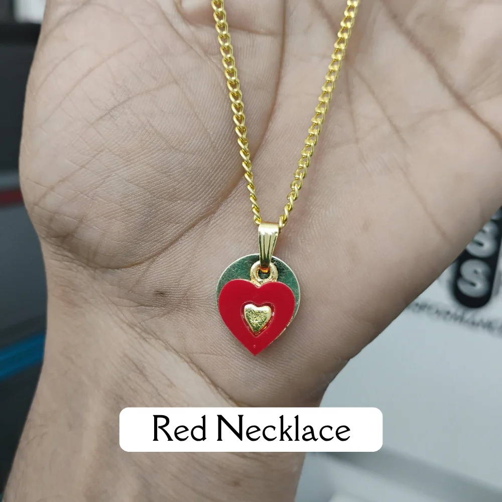 Red Secret Initial Necklace With Custom Letter(A-Z)