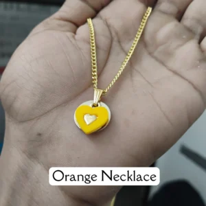 Yellow Secret Initial Necklace With Custom Letter(A-Z)