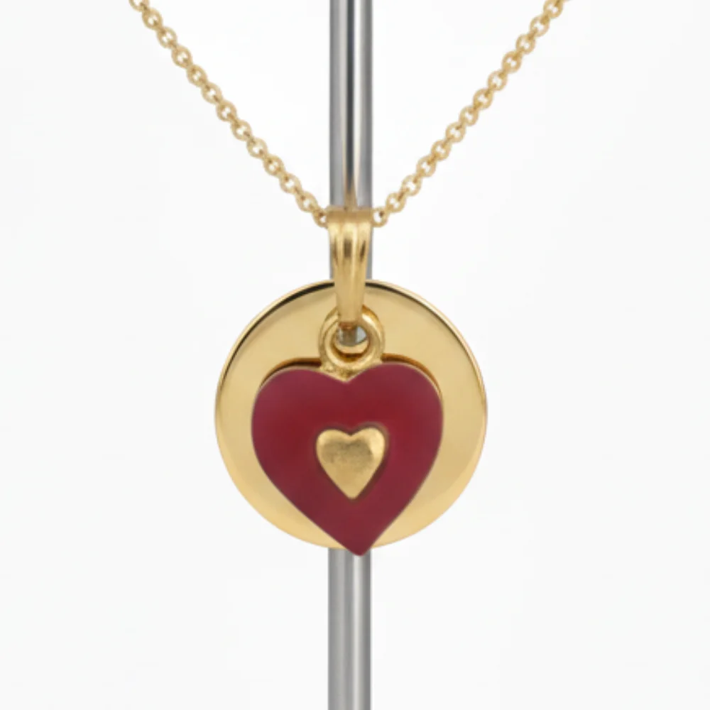 Red Secret Initial Necklace With Custom Letter(A-Z) - Image 3