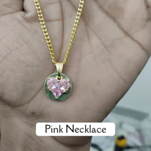 Pink Secret Initial Necklace With Custom Letter(A-Z)