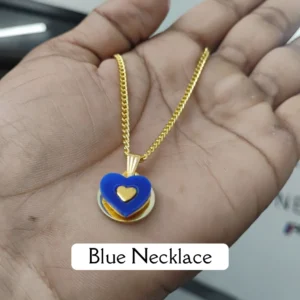 Blue Secret Initial Necklace With Custom Letter(A-Z)