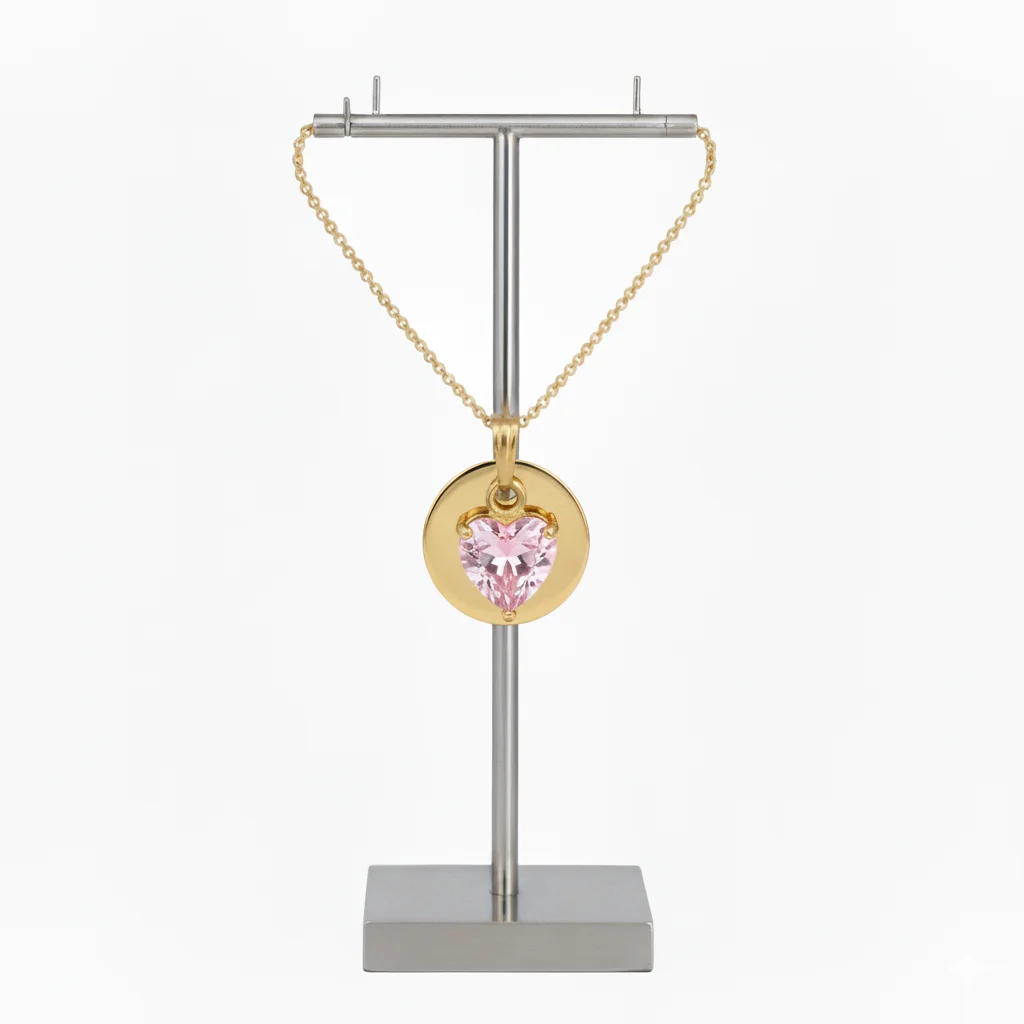 Pink Secret Initial Necklace With Custom Letter(A-Z) - Image 6